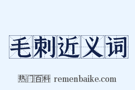 毛刺近义词是什么意思的图片